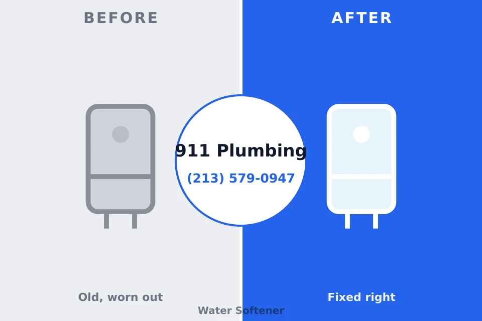 Before and after: plumbing repair Urania, LA